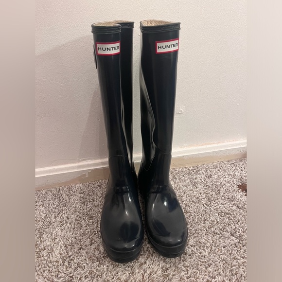 Hunter Shoes - Hunter Knee High Size 8 Women's Rainboots Navy
